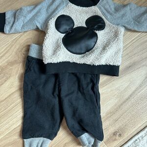 Gray and Black Mickey Mouse Outfit